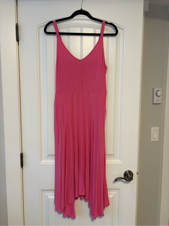 torrid Dresses & Skirts - torrid Hot Pink V-Neck High-Low Maxi Dress